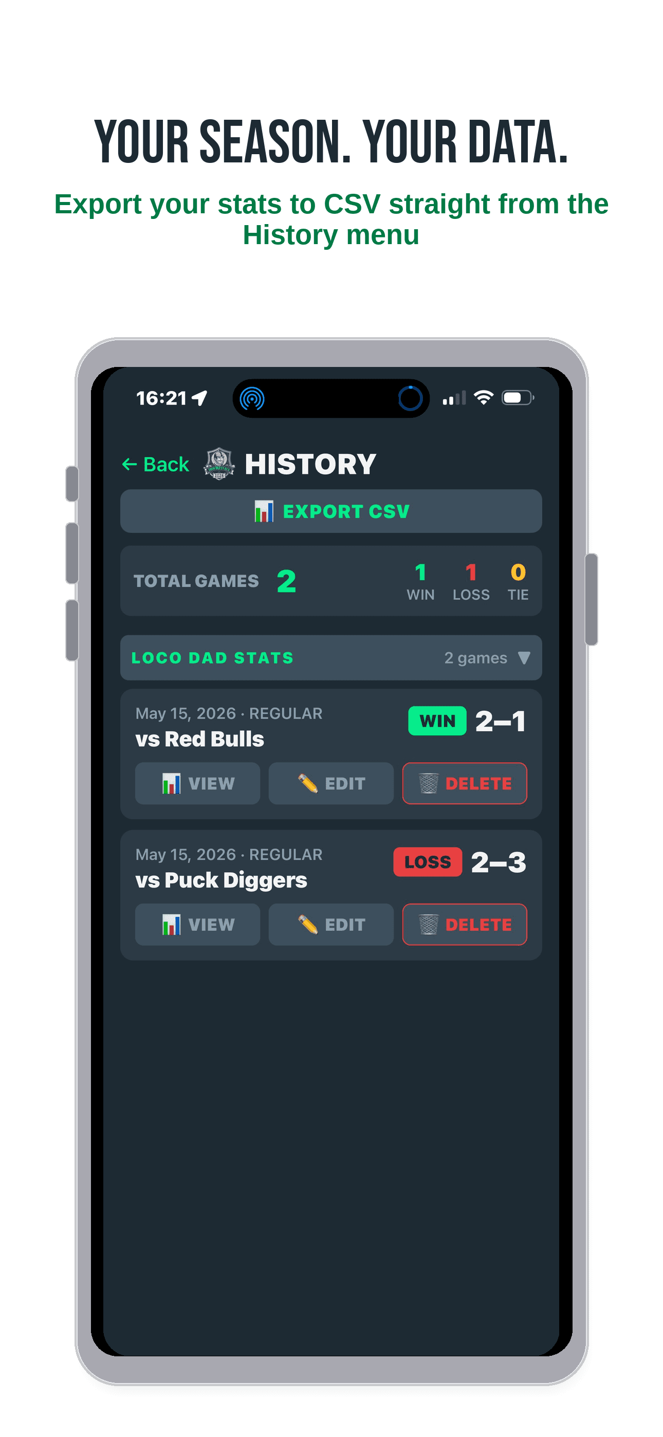 CSV Export